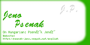 jeno psenak business card